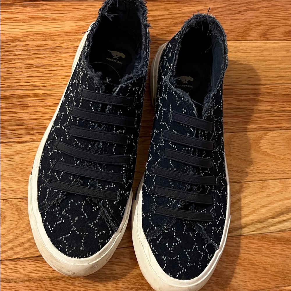 Navy and white Rocket Dog sneakers